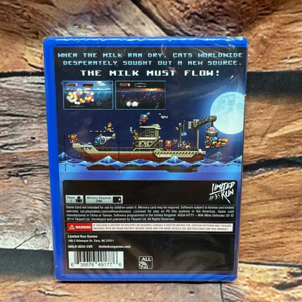 Aqua Kitty Milk Mine Defender DX PS Vita Limited Run #39 Video Game Sealed New